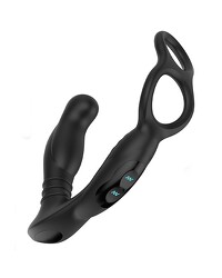 Nexus Simul8: Vibro-Analplug mit Penis- und Hodenring, schwarz